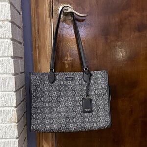 Kate Spade flower coated canvas large market tote